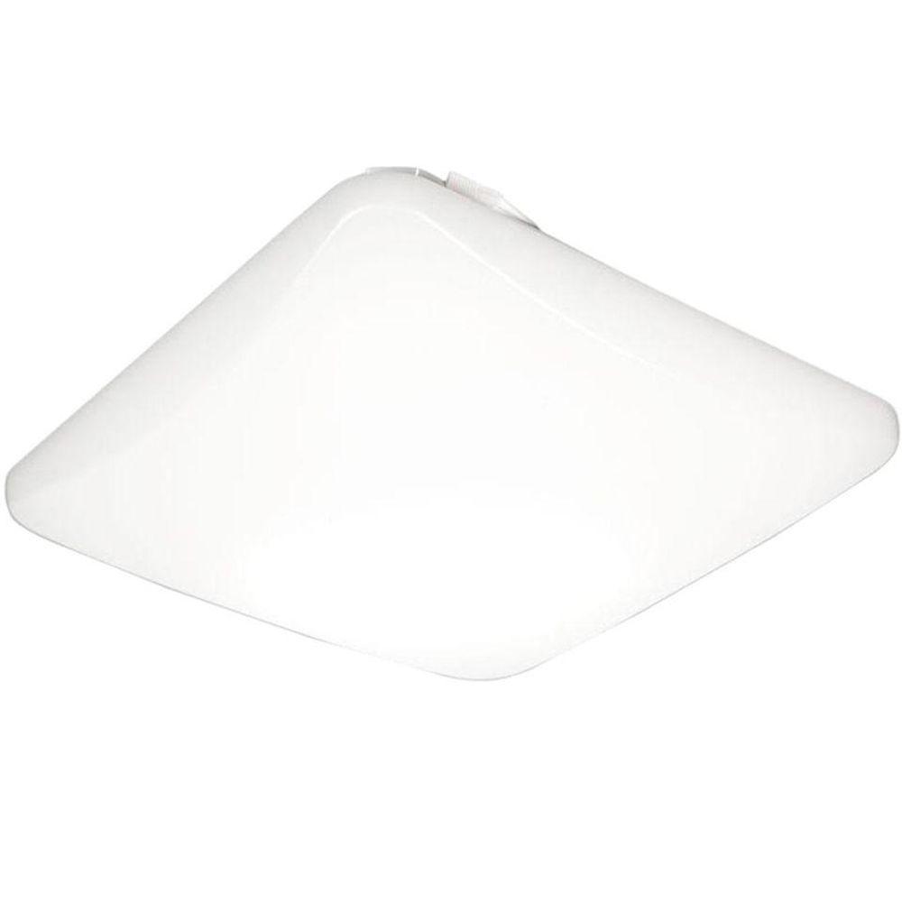 Lithonia Lighting 14 in. Square Low-Profile White LED Flushmount