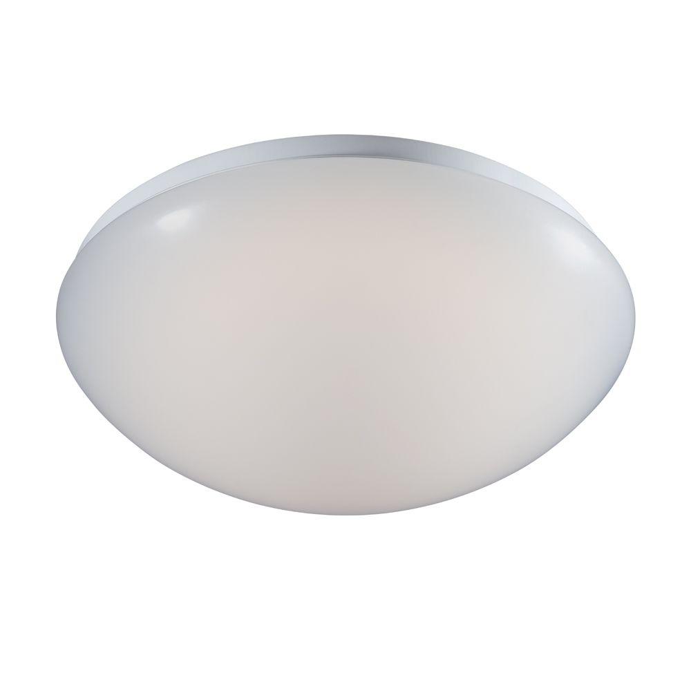 Commercial Electric Low-Profile White LED Round Puff